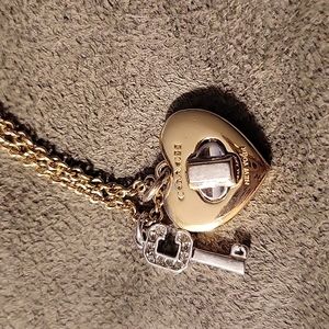 COACH HEART LOCK AND KEY NECKLACE